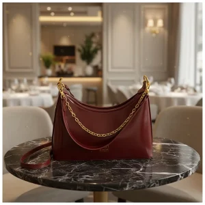 Vintage Luxury Women’s Hobo Bag Year Suede Wide Base Crossbody Design Two Chain Zip Polyester Coin Purse Structured