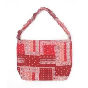 Vintage Paisley Hobo Sing Tote Canvas Shoulder Bag Reusable Bandana Custom Cotton Shopping Tote Bag