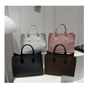 Vintage Solid Color Waterproof Polyester Tote Bag Women’s Cross border New Arrival Large Capacity High grade Handheld