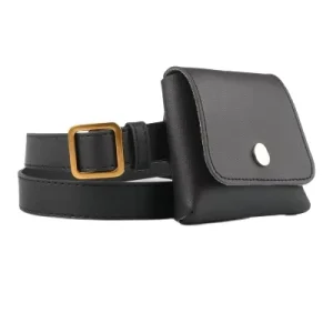 Vintage Style Women’s PU Leather Waist Belt Pouch Customized Logo Pattern Waterproof Chest Bag with Fanny Bag Feature