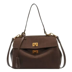 Vintage Suede Hobo Bags for Women Soft Retro Shoulder Bag High Quality Large Capacity Simple Bags for Women