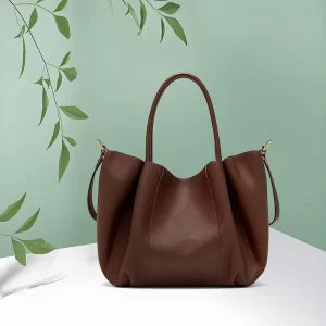 Vintage Tote Handbag Women Casual Shoulder Dumpling Pack Design Big Bag Satchel Durable Magnetic Two Handles Portable