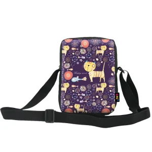 Vintage Women’s Polyester Shoulder Messenger Bag with Zipper Closure Eco-Friendly Cute Design
