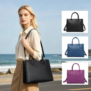 WESTAL Genuine Leather Tote Bag Handbag Women Large Capacity Top Handle Crossbody Shoulder Bag Leather Travel Work Handbag