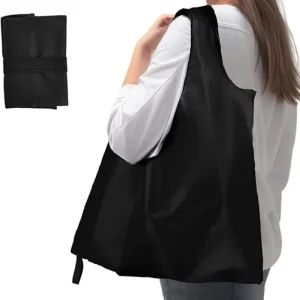 Washable Reusable Grocery Bags Foldable Reusable Shopping Bags Polyester Tote Pocket Size Carrier Customizable Gift & Craft
