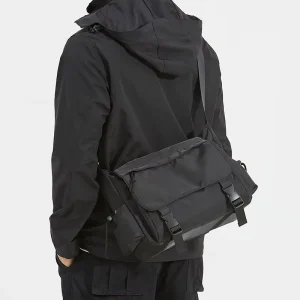 Water Resistant Large Capacity Nylon Material Messenger Bag for Men Women Shoulder Bag for School Work
