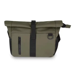 Water Resistant Messenger Bag Multi Pocket Shoulder Bag for Men Women Daily Commutes Weekend City Travel Rolltop Sling Bag