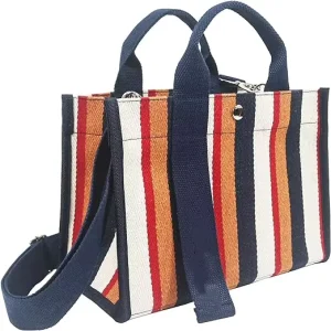 Waterproof Canvas Tote Bag With Pockets Crossbody Bags For Women Purse Shoulder Strap Handbag For School Grocery