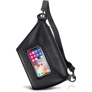 Waterproof Cell Phone Dry Bags with Waist Strap and Letter Pattern for Unisex Swimming Snorkeling Boating Kayaking Beach Pool