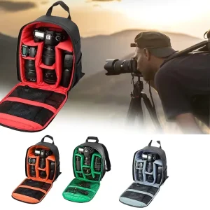 Waterproof Dustproof Nylon Backpack for DSLR SLR Mirrorless Camera Professional Camera Bag Compatible with