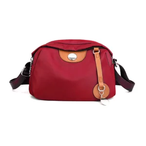 Waterproof Nylon Casual Messenger Crossbody Bag Zipper Shoulder Bag for Women
