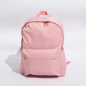 Waterproof Nylon Darker pink Rose pink Sport Outdoor Travel Backpack Bookbag Casual Daypack Women Girls Kids School Backpacks