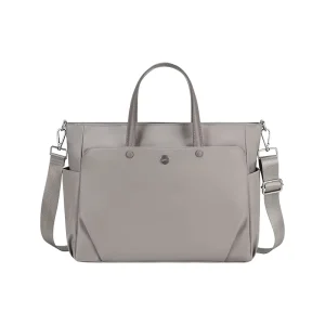 Waterproof Nylon Laptop Tote Bag for Women Business Briefcase Multi Pocket Office Work Computer Bag with Luggage Strap