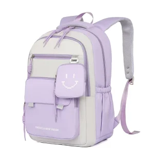 Waterproof Oxford Fashion Large Capacity School Backpack Student Bookbag Unisex Laptop Sleeve Travel Daypack Cute Zipper