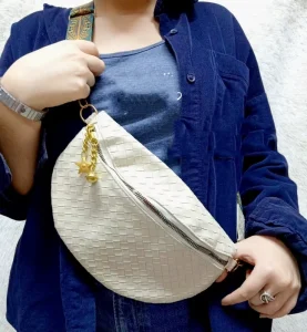 Waterproof PU Leather Casual Luxury Fashion Fanny Pack Crossbody Bags Ladies Waist Belt Chest Bag Zipper