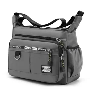 Waterproof Unisex Oxford Chest Bag Black Crossbody Messenger Bag Sport Shoulder Bag Men