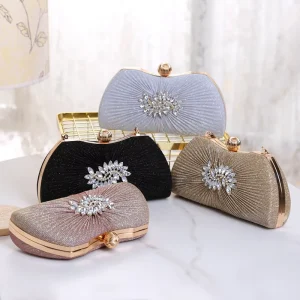 Wedding Shiny Evening Bags Luxury Glitter Clutch Bride Bag Party Rhinestone Evening Bags for Ladies Sac Tendance