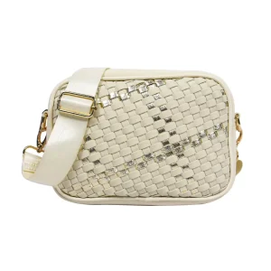 Wholesales Neoprene Crossbody Bags Striped Weave Shoulder Bags Casual Neoprene Belt Bags