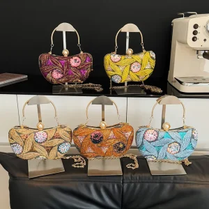 Woman’s Evening Bags Fashion Party Bags for Lady Chain Shoulder Woman’s Purse