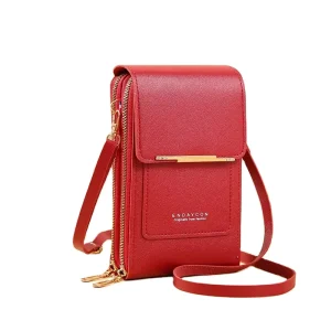 Women Bags Soft Leather Wallets Touch Screen Cell Phone Purse Crossbody Shoulder Strap Handbag for Female Women’s Bags
