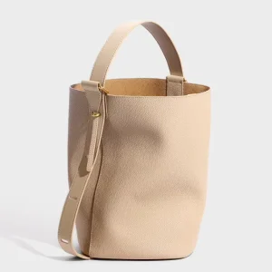 Women Bucket Bag Luxury Genuine Leather Handbags Large Capacity Shoulder Bags Tote Bucket Bag Purses