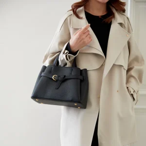 Women Casual Shoulder Bag Satchel Purse Stylish Crossbody Top Handle PU Leather Waterproof Embroidery Open Drawstring