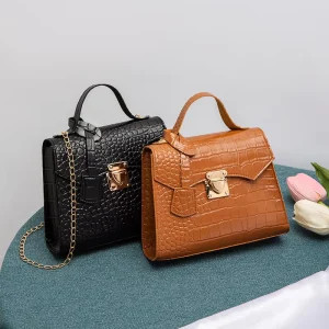 Women Chain Crossbody Bag Fashion PU Leather Shoulder Bag Small Flap Handbag Lady Mini Purse