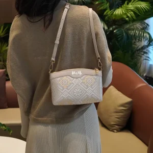 Women Cross Body Bag Jacquard Ethnic Style Retro Shoulder Messenger Bag Elegant Lady Small Purse Gift Luxury Vintage Embroidered