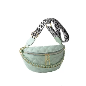 Women Crossbody Waist Belt Fanny Packs Chest Purse Leather Quilted Sling Bag Riley Sling Bags With Guitar Strap
