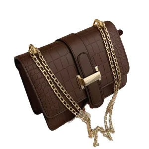 Women Designer Hand Bags Purses Fashion Large Set Luxury Square Shape Crossbody Strap Chains Zipper Polyester Lining