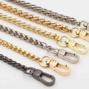 Women Fashion Bag Accessories Chain Wallet Chain Handbag Solid Chain Handle Shoulder Bag Strap