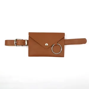 Women Fashion Fake Leather Belt Purse Women Waist Belt Mini Waist Bag Pouch Fanny Pack Cell Phone Bag with Adjustable Belt