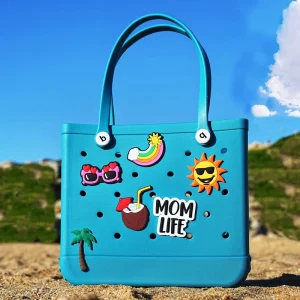 Women Fashion Rubber Tote Shoulder Bag EVA Silicone Summer Beach Bag With Custom Logo
