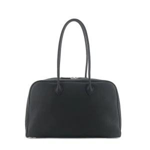 Women Genuine Leather Shoulder Underarm Bag with Pebble Grain Texture Fashion Handbag Purse