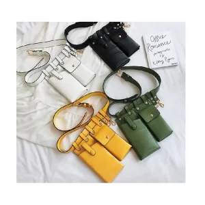Women Girls Crossbody Bags Disco Waist Pack Luxury Handbags Fashion Designer Chest Bag PU Leather Waist Belt Bag Chic Fanny Pack
