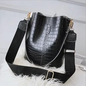 Women Lady Fashion Handbags Geometric High Capacity Custom Designer Waterproof Shoulder Bags Purses Bucket Shape