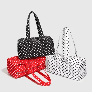 Women Large Capacity Tote Bags Travel Portable Creative Dot Design Shoulder Handbags