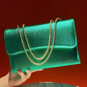 Women Luxury Evening Party Clutch Bag Chain Shoulder Crossbody Purse Small Square Handbag for Wedding Dinner Formal Event