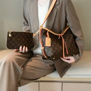 Women Luxury Handbags Elegant All-Match Large-Capacity Retro Fashionable Printed Single Strap Zipper Handbag