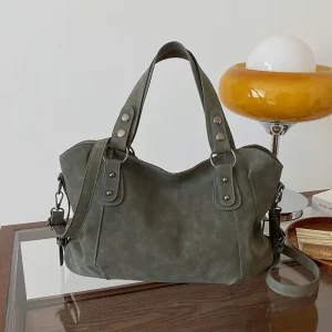 Women Luxury Leopard Print PU Leather Crossbody Bag Vintage Large Capacity Shoulder Handbag Casual Daily Shopping Tote Purse