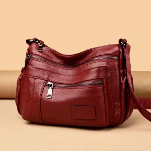 Women Messenger Bag PU Leather Crossbody Bag Ladies Shoulder Bag Tote Handbag and Purse