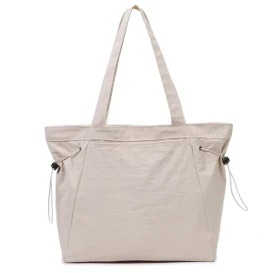 Women Nylon Tote Bag Satchel Lightweight Large Volume Handbag Gym Shopper Shoulder Bag