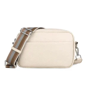 Women Pu Simple Stylish Ins Color Shoulder Bag Square Crossbody Bags With Wide Shoulder Strap