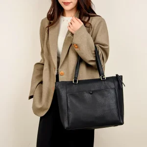 Women Tote Bag Vegan PU Leather Crossbody Bag Top Handle Shoulder Bags with Zipper