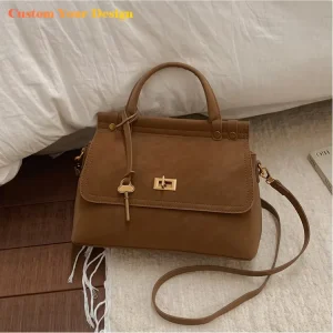 Women Vintage Style Portable Autumn and Winter Platinum Bag Crossbody Purse for Ladies Female Purse Handbags