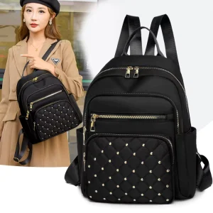 Women and Girls’ Stylish Waterproof Backpack Fashion School Bag with Zipper Closure Lightweight Bags for Wome