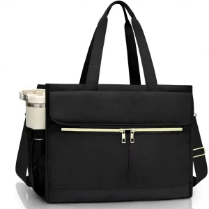 Women’s 15.6 Inch Polyester Laptop Tote Bag with Compartments Lightweight Office & Work Handbag
