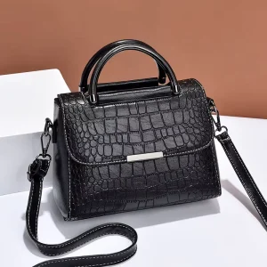 Women’s Autumn/Winter Retro Fashion Crossbody Small Square Candy Faux Leather Waterproof Zipper Single Strap Shoulder Bag