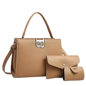 Women’s Bag 3 Piece Large Capacity Shoulder Bag Multifunctional Crossbody Bag Leather Handbag