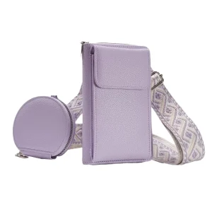 Women’s Broadband Multifunctional PU Leather Zipper Messenger Bag All Seasons Light Washable Waterproof for Summer Commuting